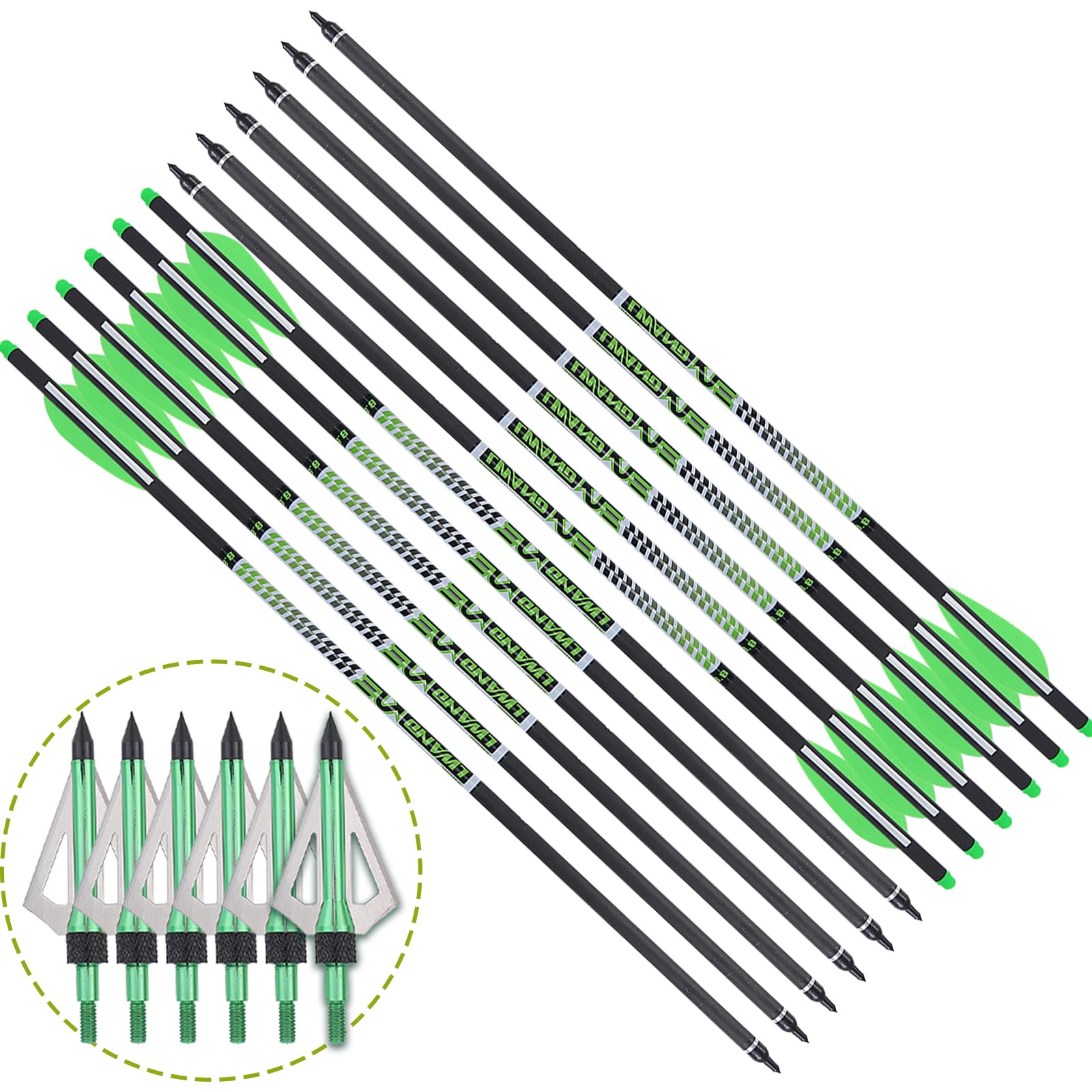 LWANO bolts with 4-inch feathers for stable flight