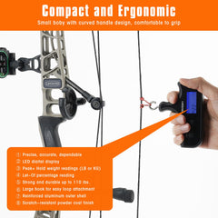 LWANO bow scale compatible with compound bows for accurate tuning during practice.