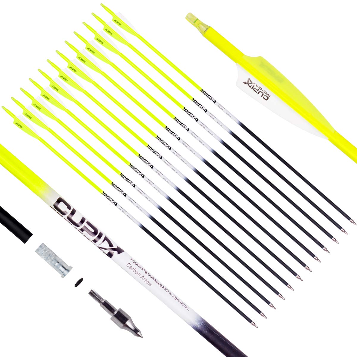 LWANO carbon arrows, 30-inch length for reliable target practice