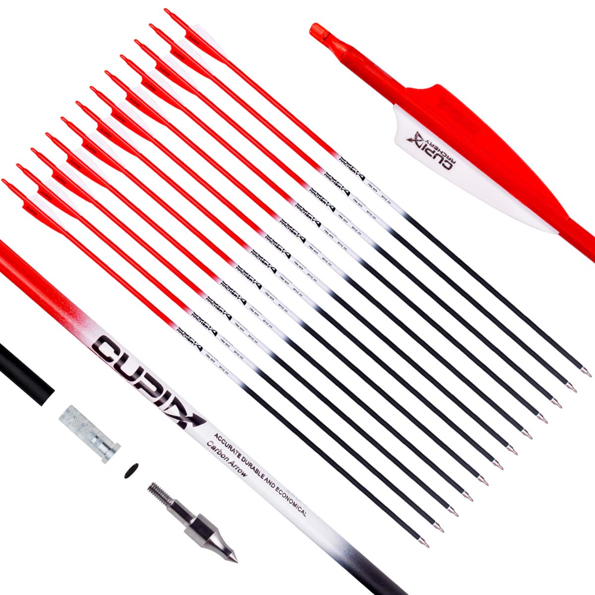 LWANO carbon arrow 30inch shaft visible with fluorescence for easy visibility