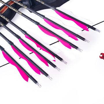 LWANO arrow with 5-inch turkey feathers fletching improves stabilization and flight.