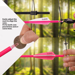 LWANO fluorescent vanes improve visibility during practice targets