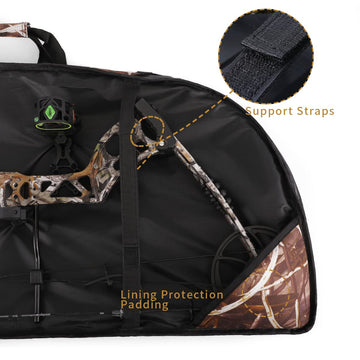 LWANO bow case arrow pocket keeps accessories organized on outdoor trips