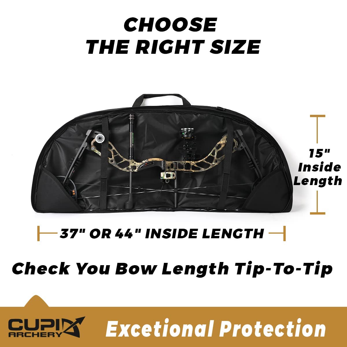 LWANO bow case size M fits 40-inch bows for mid-length options