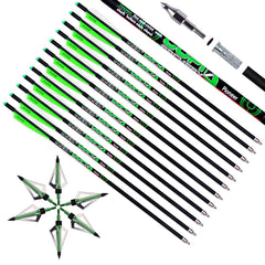 LWANO crossbow bolts 20-inch carbon shaft for reliable target practice and improved stability.