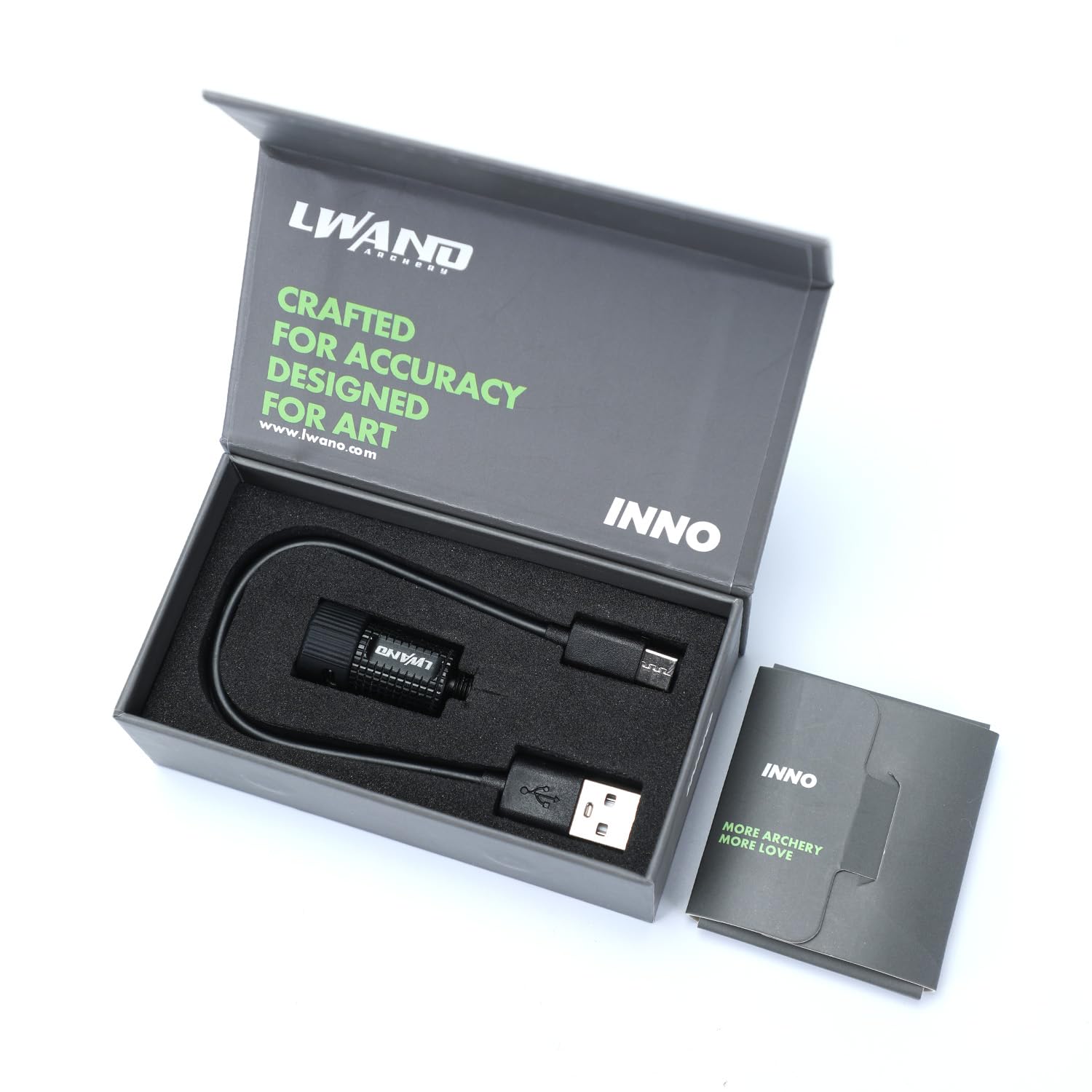 LWANO Archery Sight Light in-use hunting dawn scene emphasizes improved visibility for precise shots.