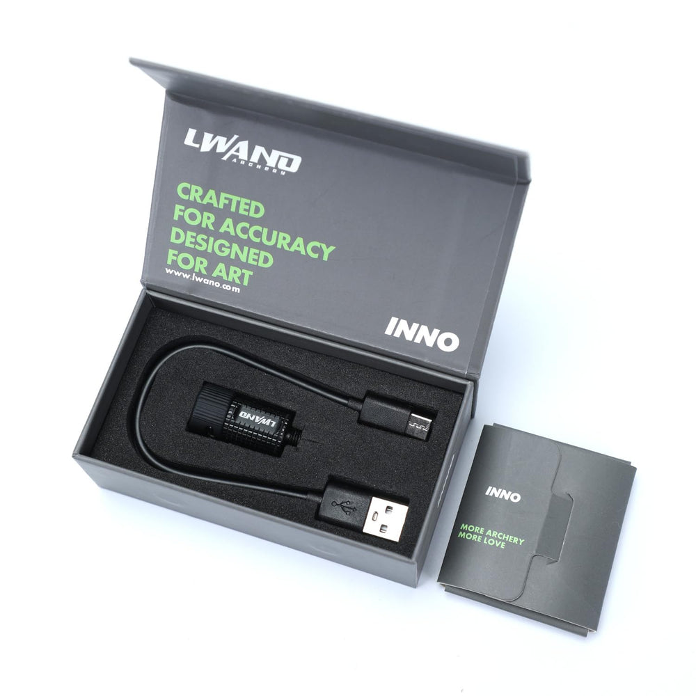 LWANO Archery Sight Light in-use hunting dawn scene emphasizes improved visibility for precise shots.