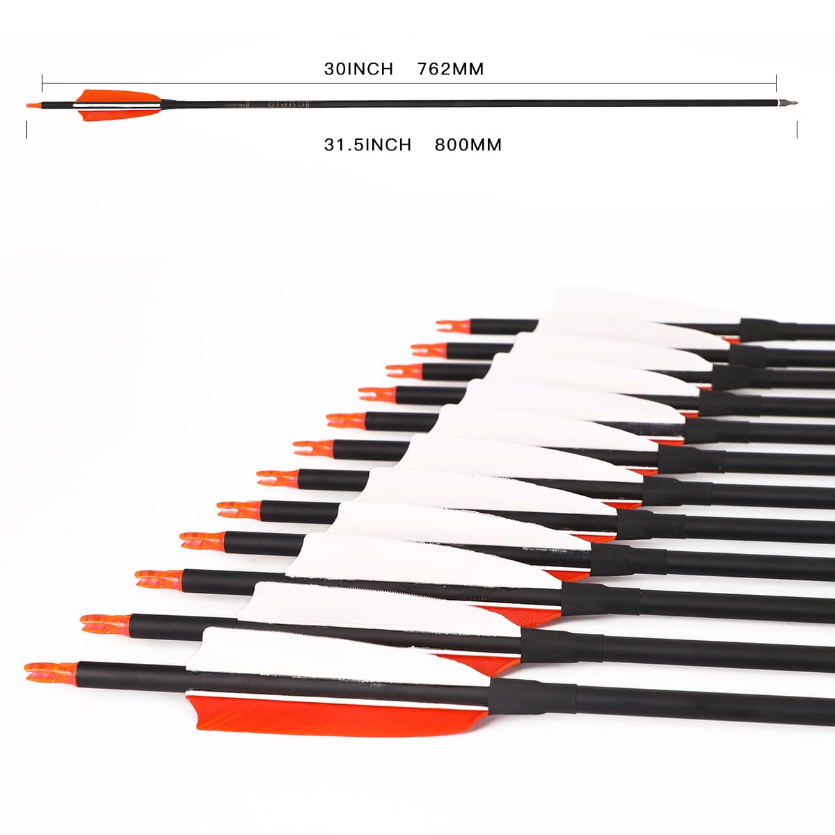 LWANO spine 500 carbon arrow designed for reliable longbow target practice.