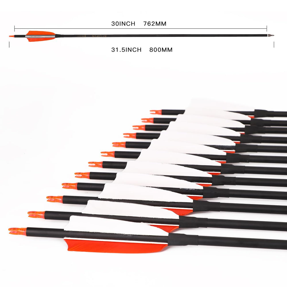 LWANO spine 500 carbon arrow designed for reliable longbow target practice.