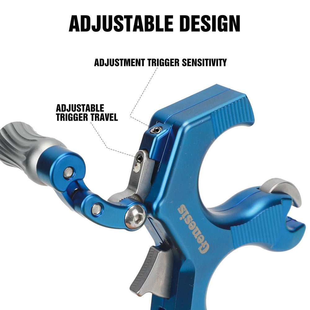 LWANO thumb release caliper mechanism close-up highlights rapid, controlled release.