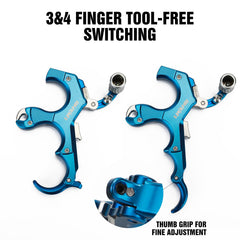 LWANO thumb release ergonomic handle portrait emphasizes comfortable grip during long sessions.