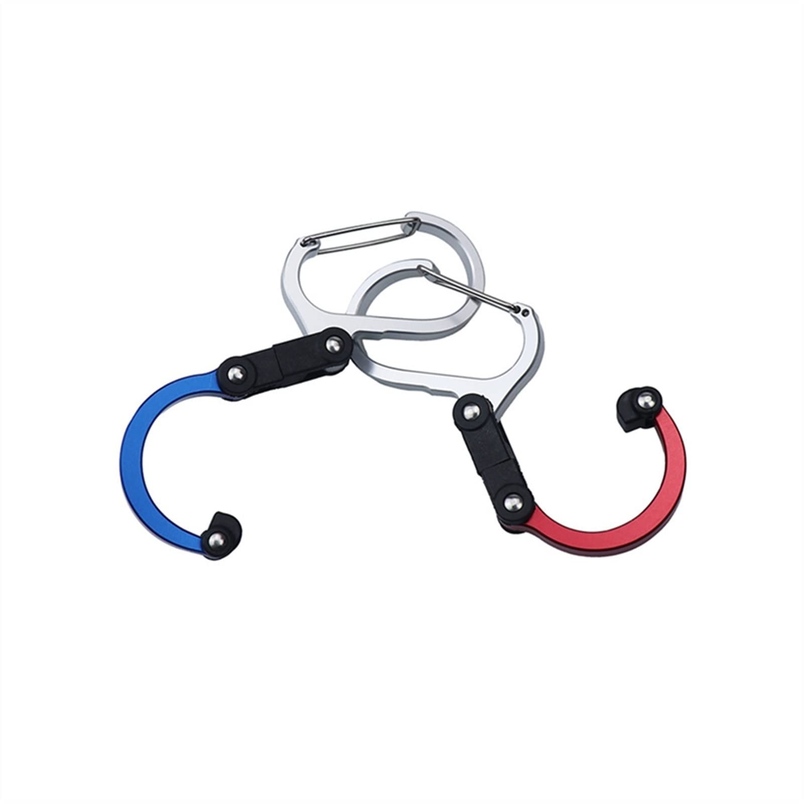 LWBXTTG hybrid gear clip with rotating hook ideal for rope work and gear management.