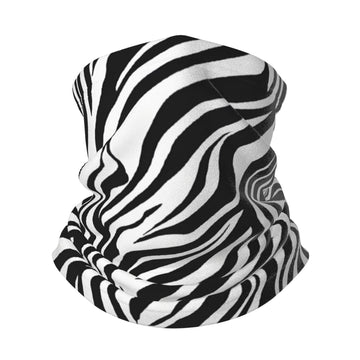 LXHDYMNV multi-use neck gaiter zebra print for versatile outdoor protection
