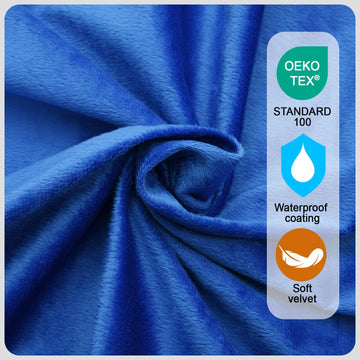 Lxotvae waterproof velvet cover highlights easy cleaning and weather resistance.