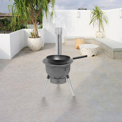 LyeXD three wok rings layout enabling cooking with different pot sizes.