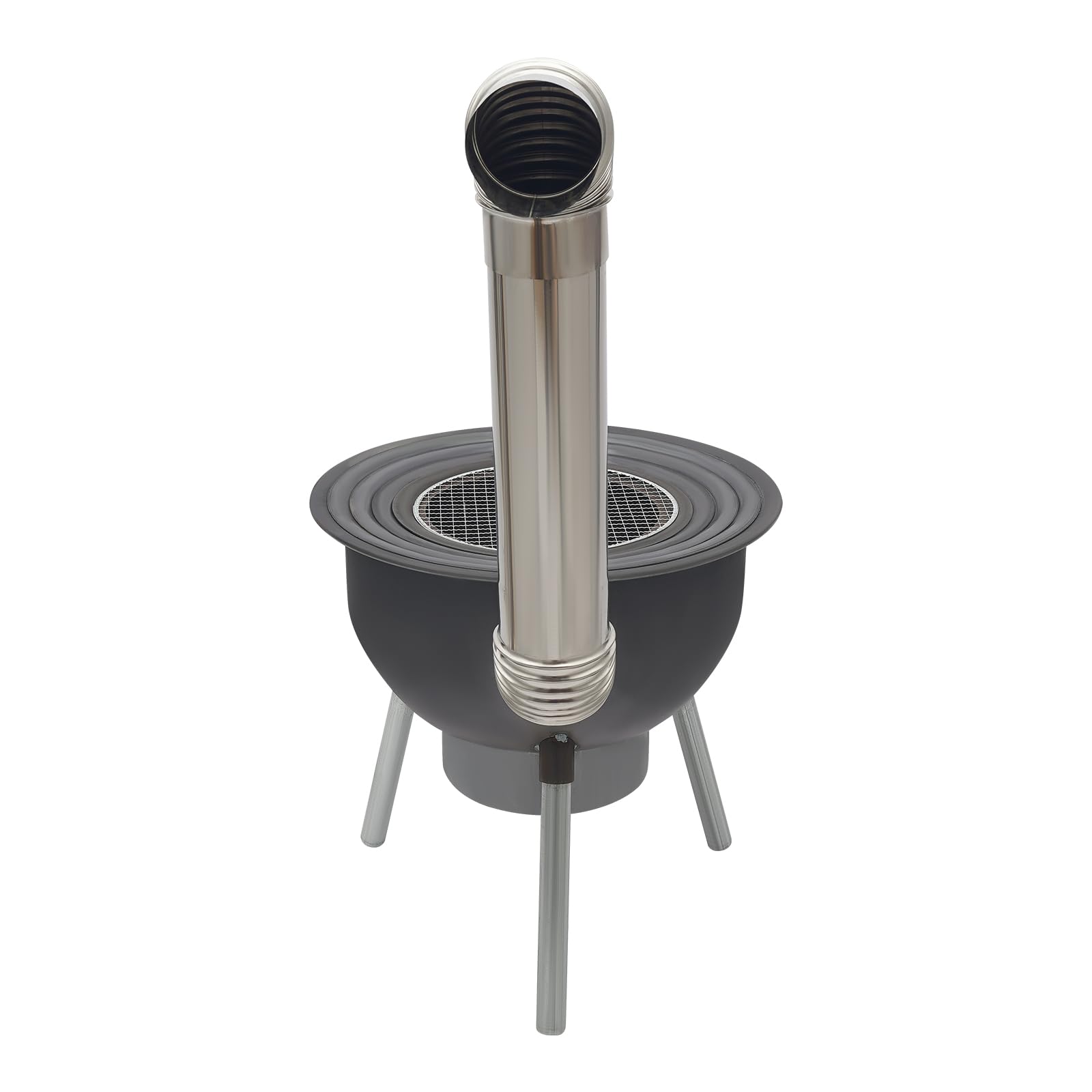 LyeXD sturdy tripod and 1.2mm steel plate provide stable cooking on uneven ground.