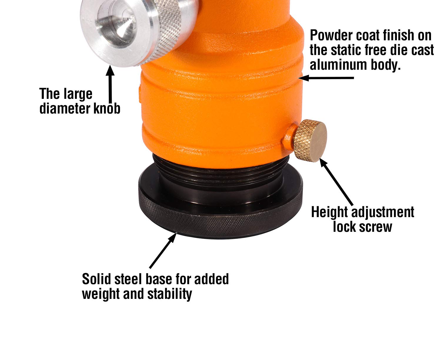 Overall profile of Lyman Brass Smith Powder Trickle