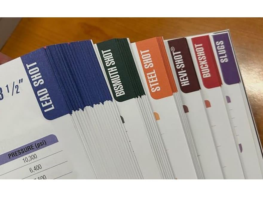 Lyman Shotshell Handbook includes non-toxic data section for safer planning
