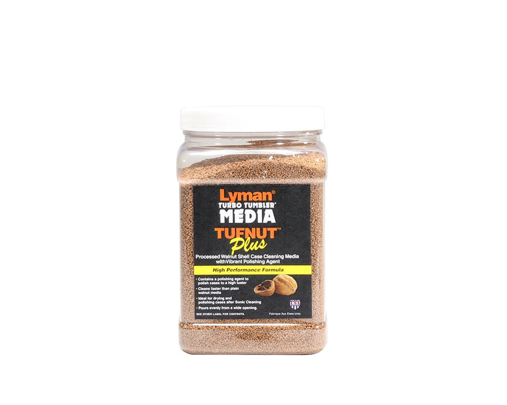 Lyman Small Tufnut Plus Reloading Tumbler Media cleans and polishes cases for faster prep before reloading.