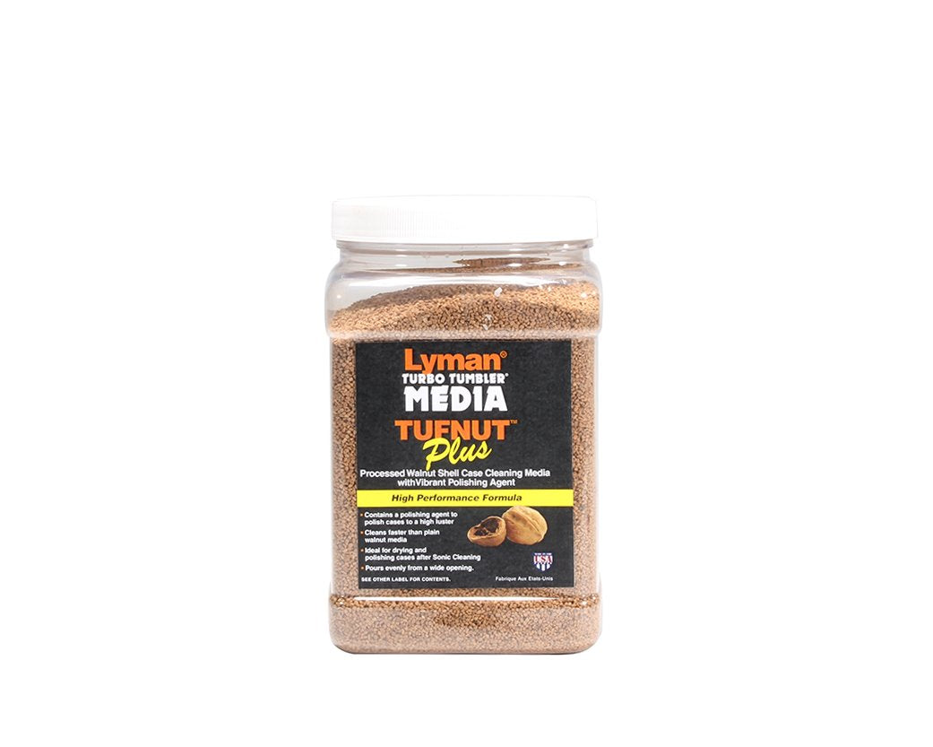 Lyman Small Tufnut Plus Reloading Tumbler Media cleans and polishes cases for faster prep before reloading.