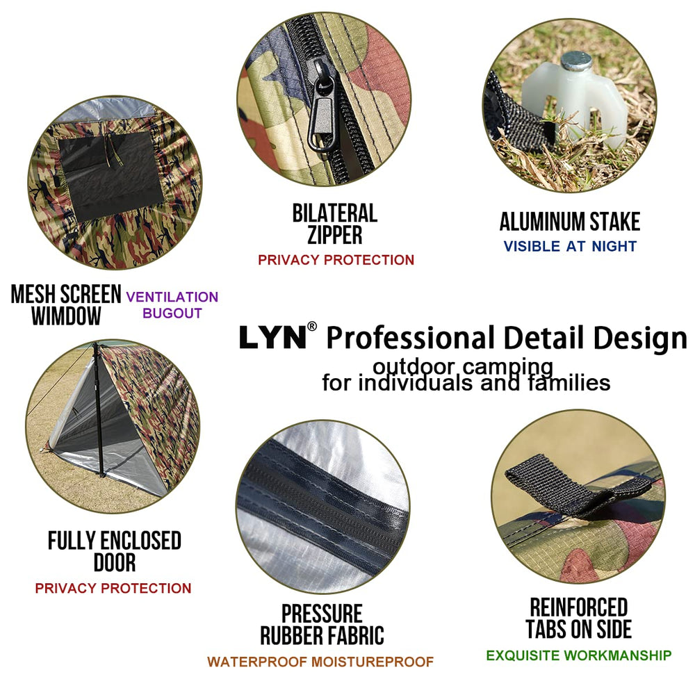 LYN thermal aluminum-foil lining helps retain warmth and reflect sunlight.