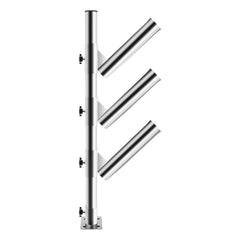 LYNICESHOP triple rod holder on rail mount, side view showing 1–3 rod capacity