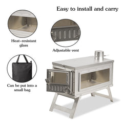 LynsaTac stove top surface supports cooking or boiling water outdoors.