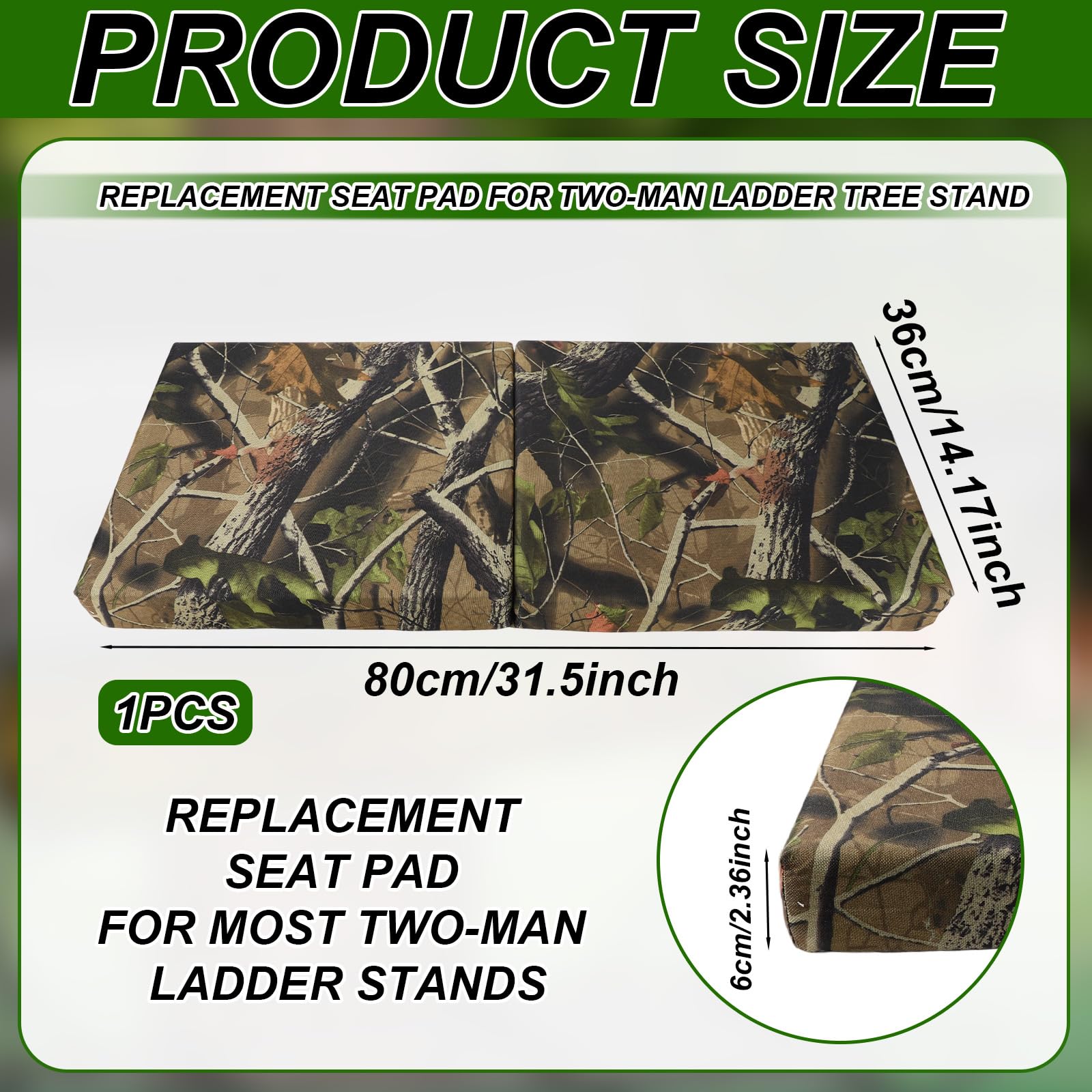 Lyreh two-man seat cushion extended for comfortable hunting seating.
