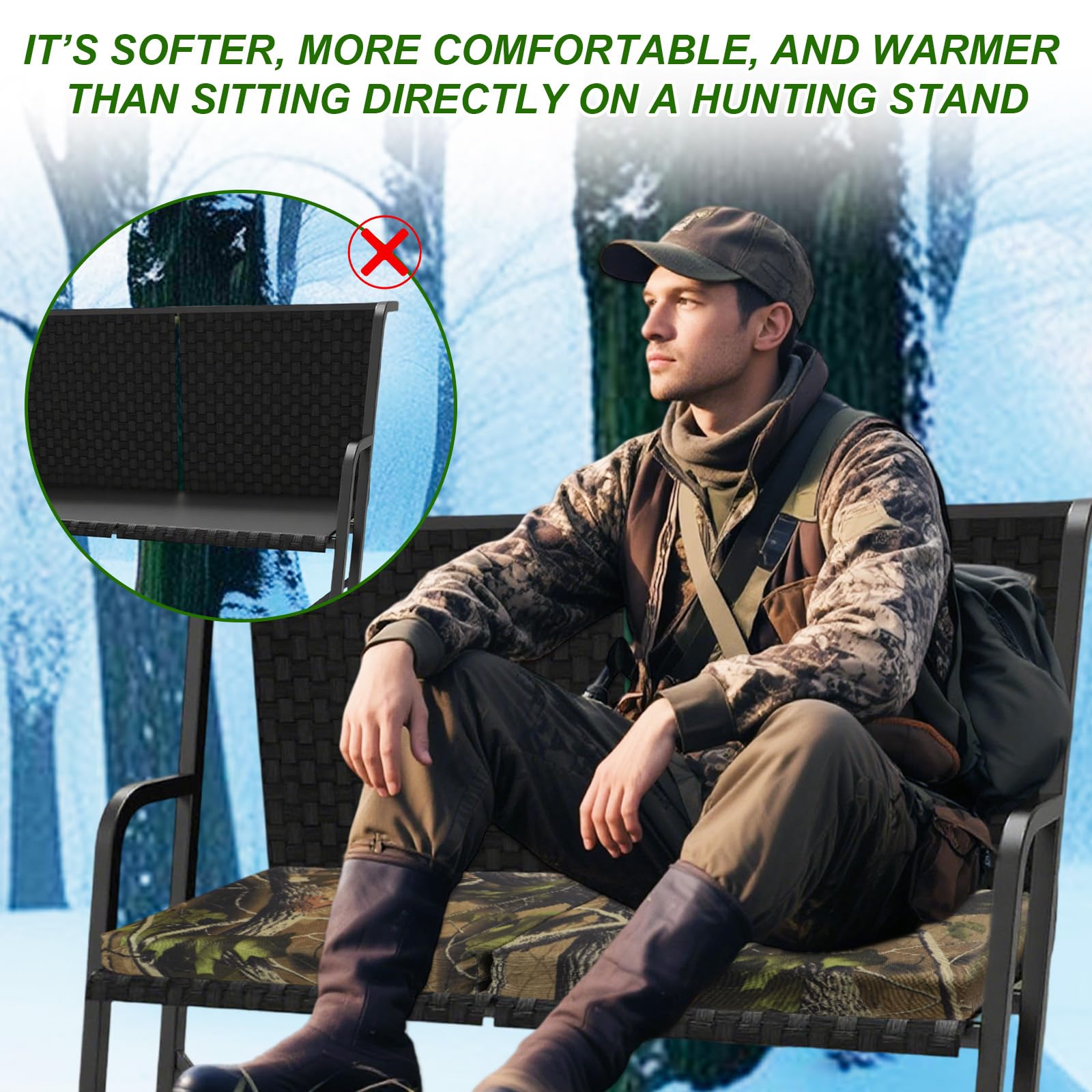 Lyreh waterproof high-density sponge resists moisture during rugged hunts.