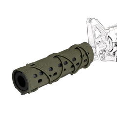 LZAQHMT 7-Inch Suppressor Cover in nylon protects airsoft silencers outdoors.