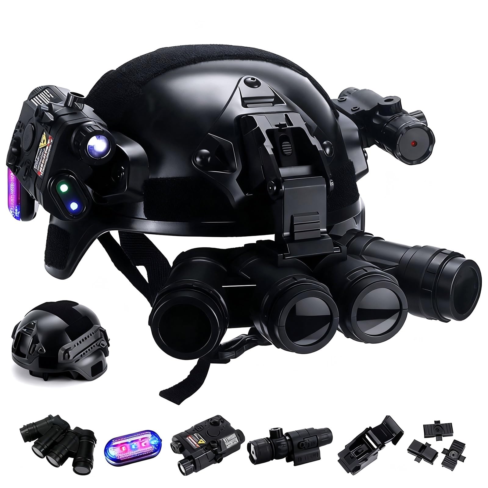 LZAQHMT Kids Tactical Helmet with 4-eye NVG mount for outdoor cosplay.