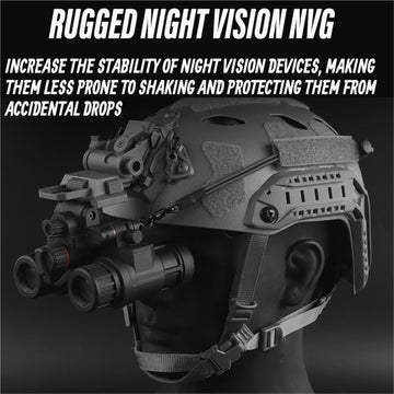 LZAQHMT NVG lanyard cross-body security setup enhances stability in dynamic ops.