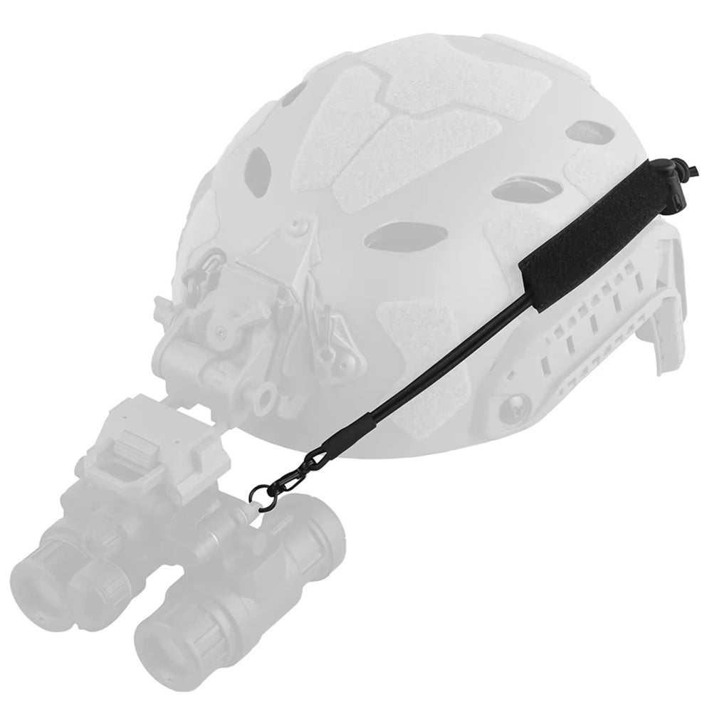LZAQHMT NVG lanyard elastic retention bungee keeps night vision gear secure during dynamic maneuvers.