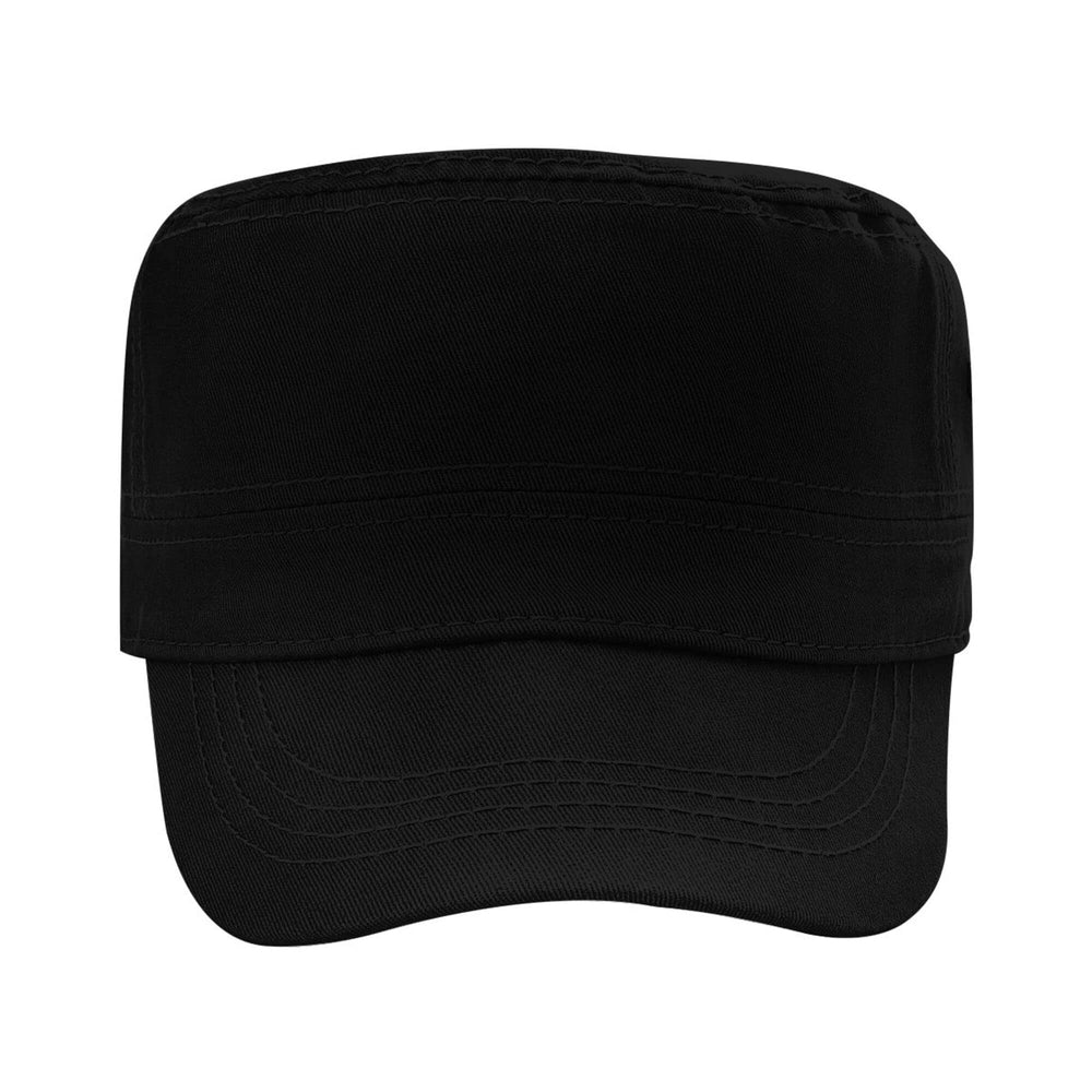 Lzihkst Trendy Black Cadet Cap stitching closeup shows durable construction.
