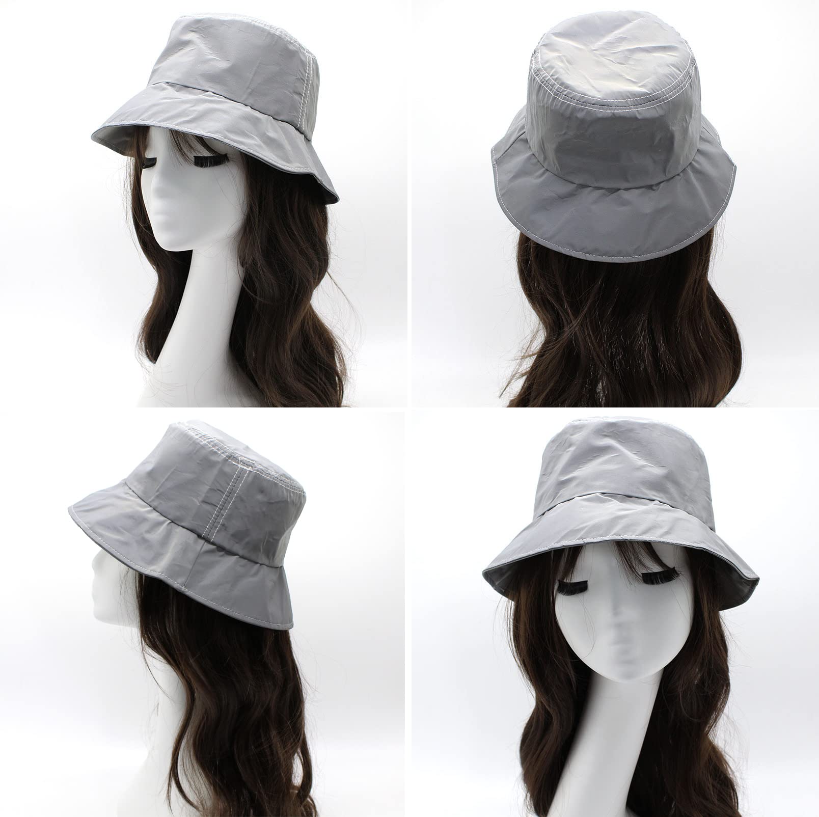 LZLRUN reflective fisherman's hat showcases color-shift and dynamic lighting.