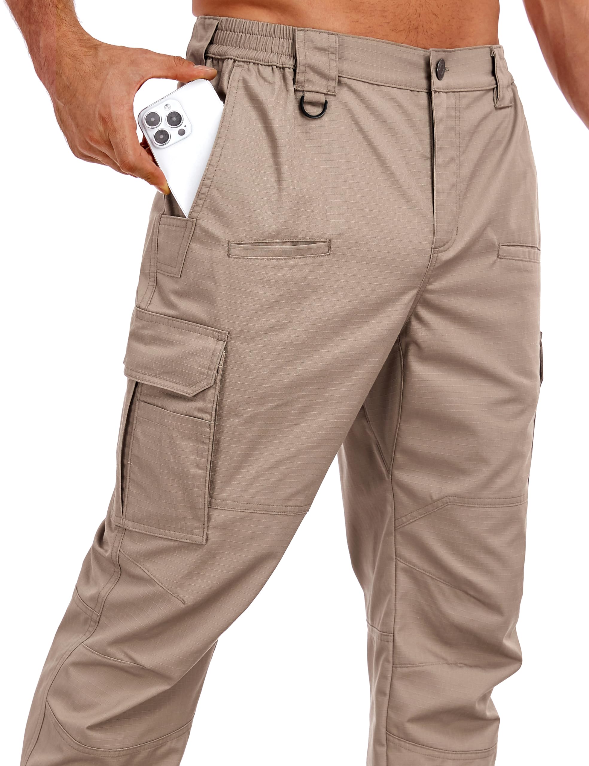 Lzzidou pants 3D tailoring knees highlight flexible movement during demanding activities.