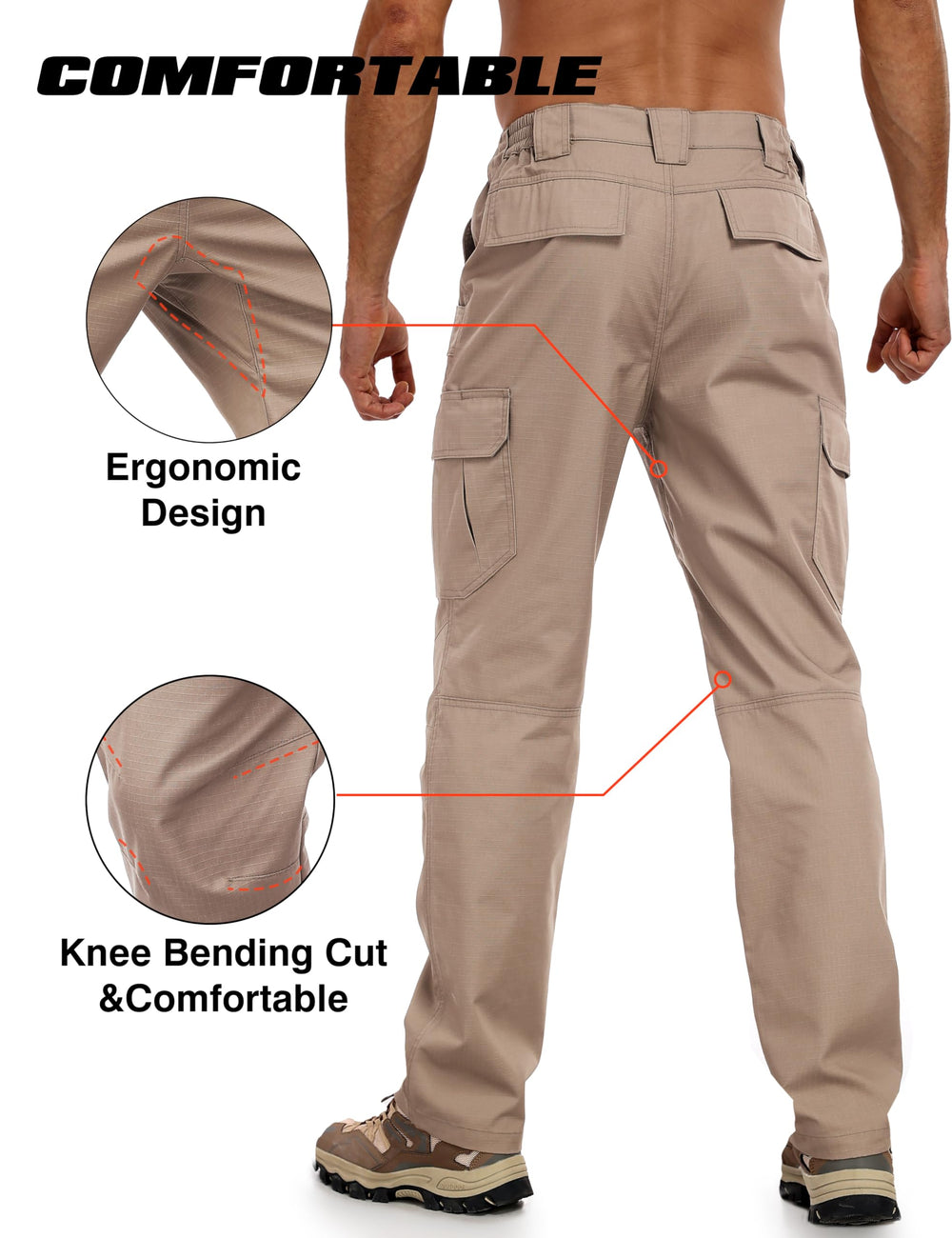 Lzzidou pants rugged outdoor use-case suited for hiking, camping, and field work.