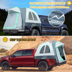 M KARMATER pickup tent easy-installation uses color-coded poles for faster setup.