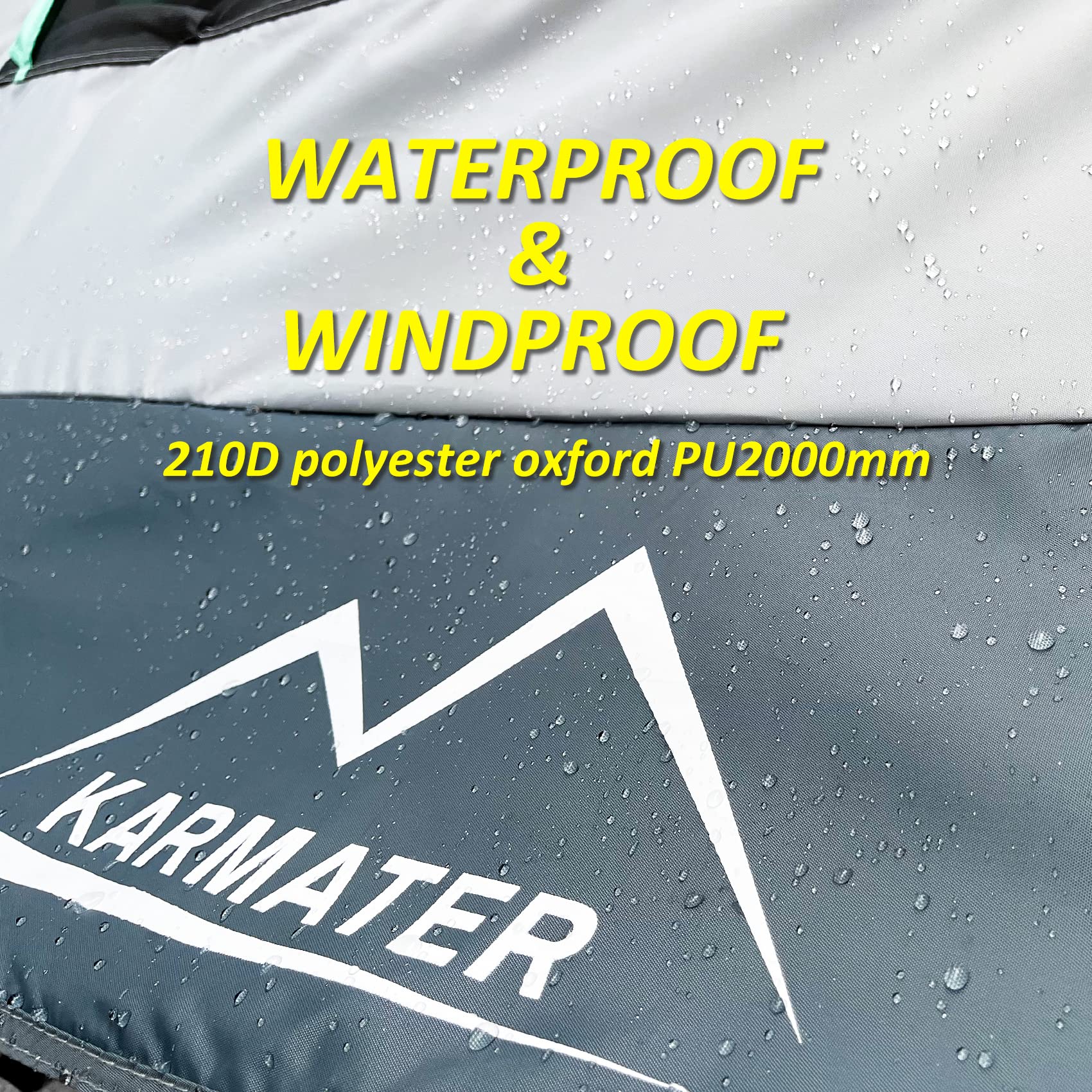 M KARMATER pickup tent portable-overland-shelter folds neatly into a storage bag.