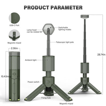 M KARMATER telescopic camping light 10500mAh battery powers long outdoor sessions