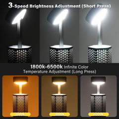 M KARMATER lantern in bright mode delivers clear work light for outdoor tasks.