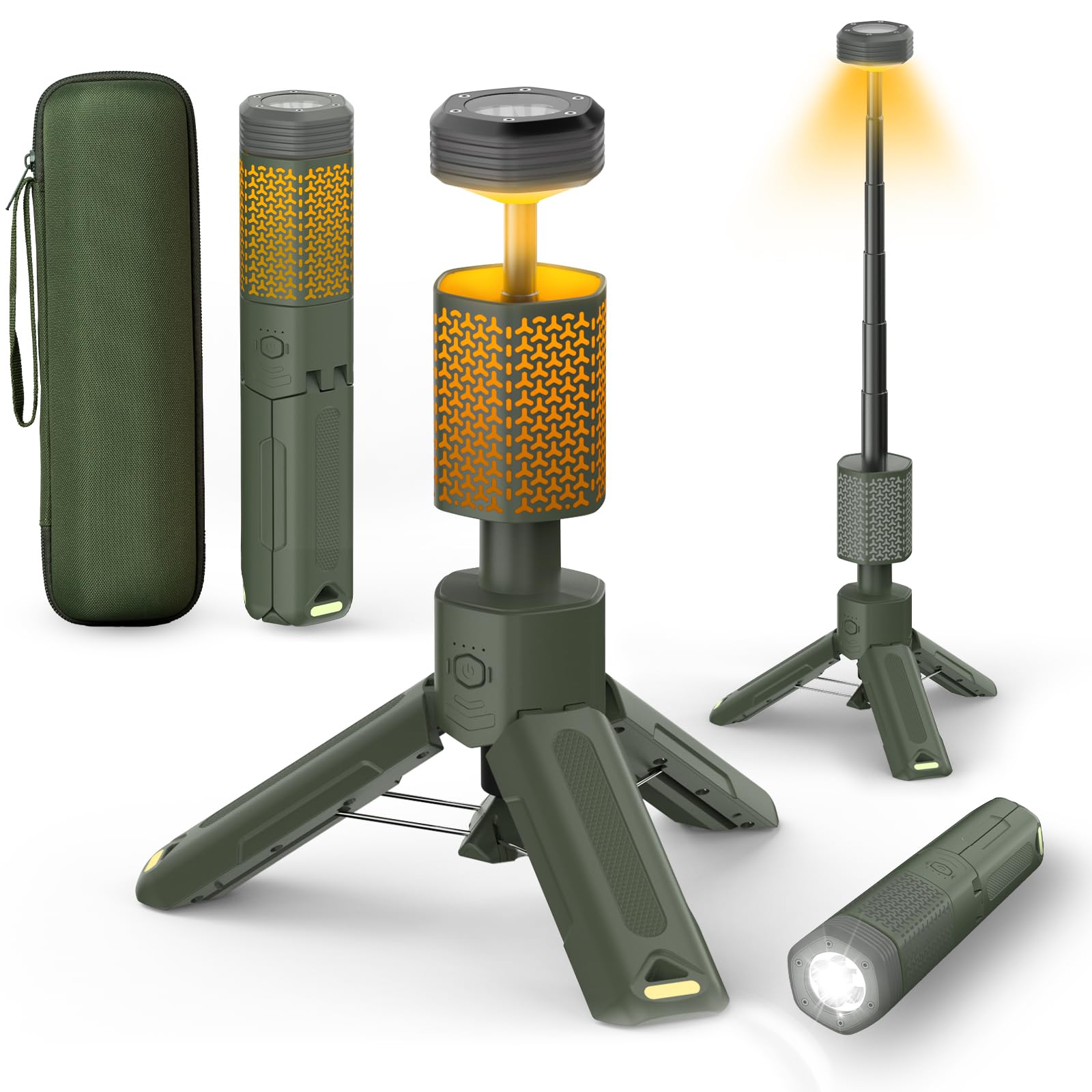 M KARMATER telescopic camping light folded compact for easy carry and storage during trips