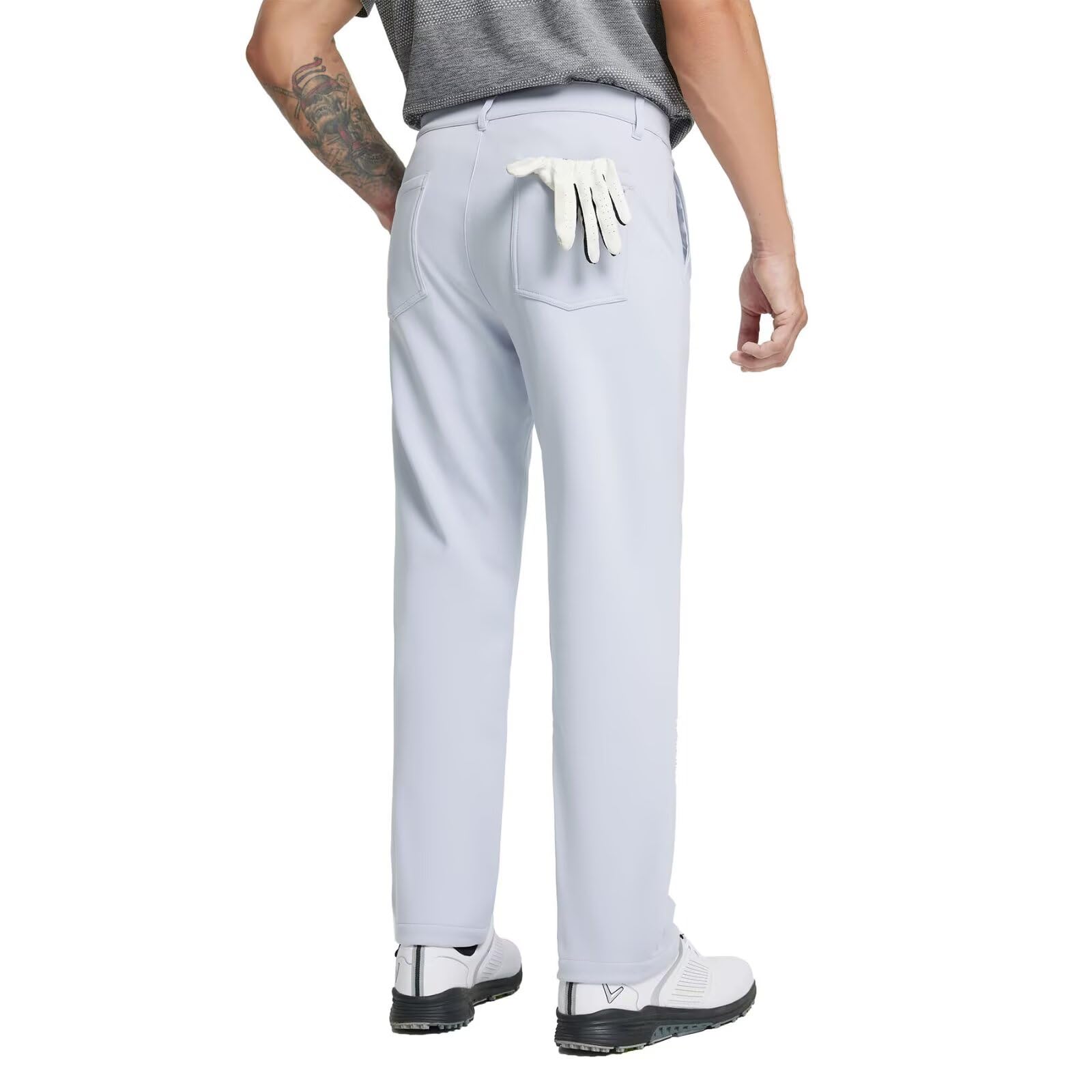 M MAELREG golf pants with brushed lining visible for cozy cold-weather comfort.