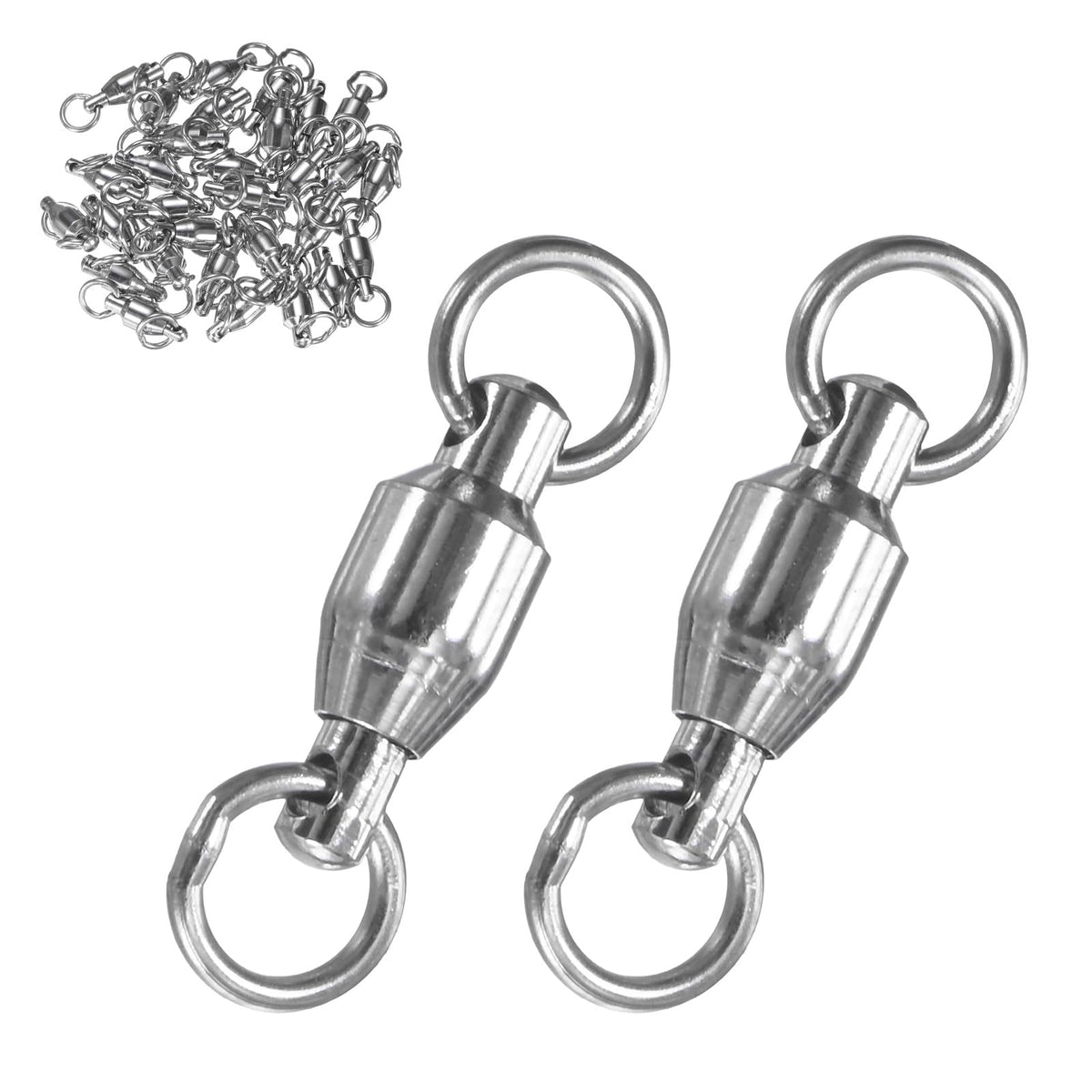 M METERXITY 30-pack swivels assembly for versatile fishing setups.