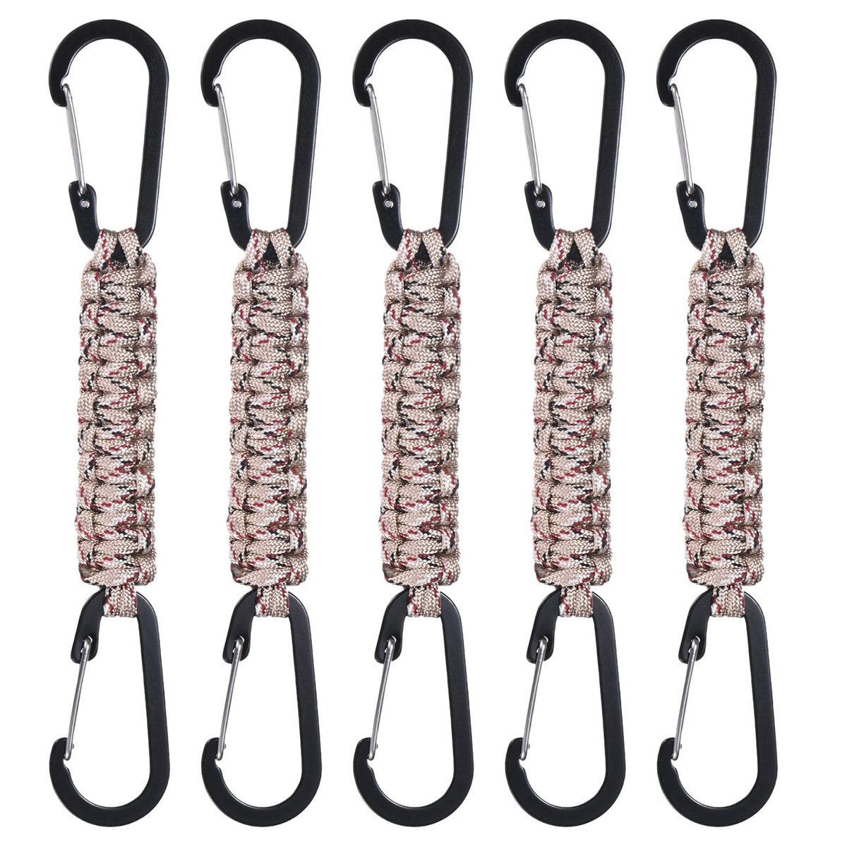 M METERXITY paracord keychain in desert camouflage for quick access to keys