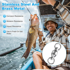 M METERXITY ball-bearing swivel closeup shows smooth rotation for steady line control.