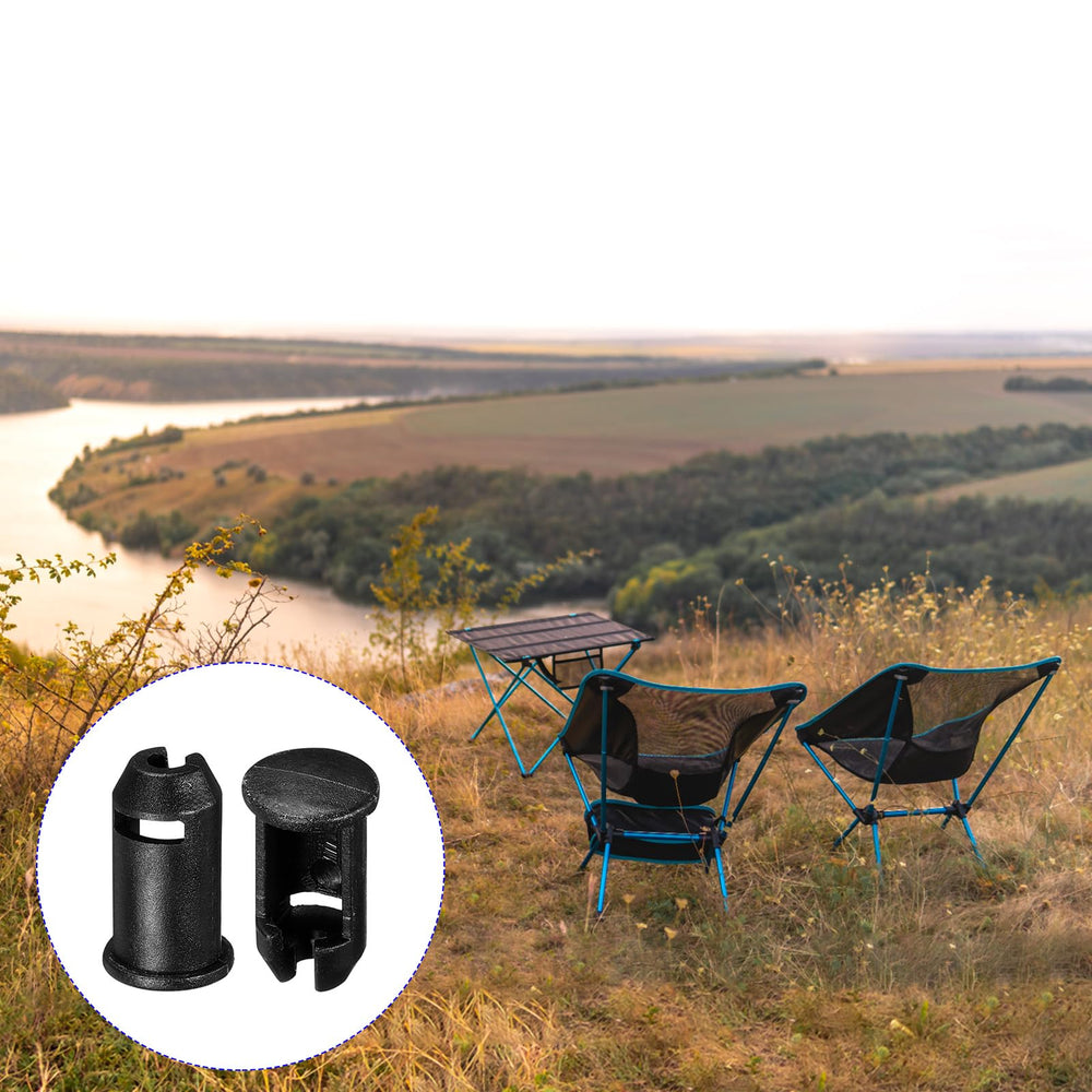 M METERXITY camping chair feet installed on a lounge chair outdoors