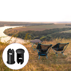 M METERXITY camping chair feet installed on a lounge chair outdoors