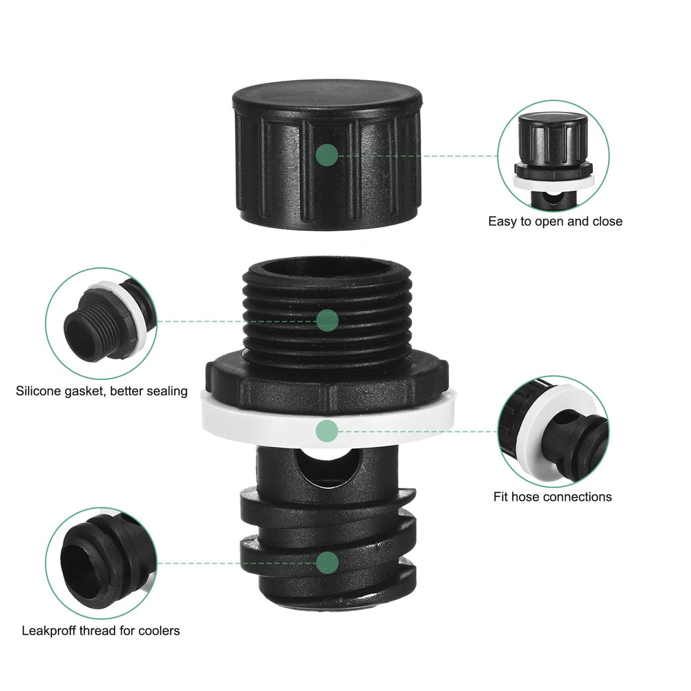 M METERXITY drain valve hose attachment fits most hoses for easy replacement.