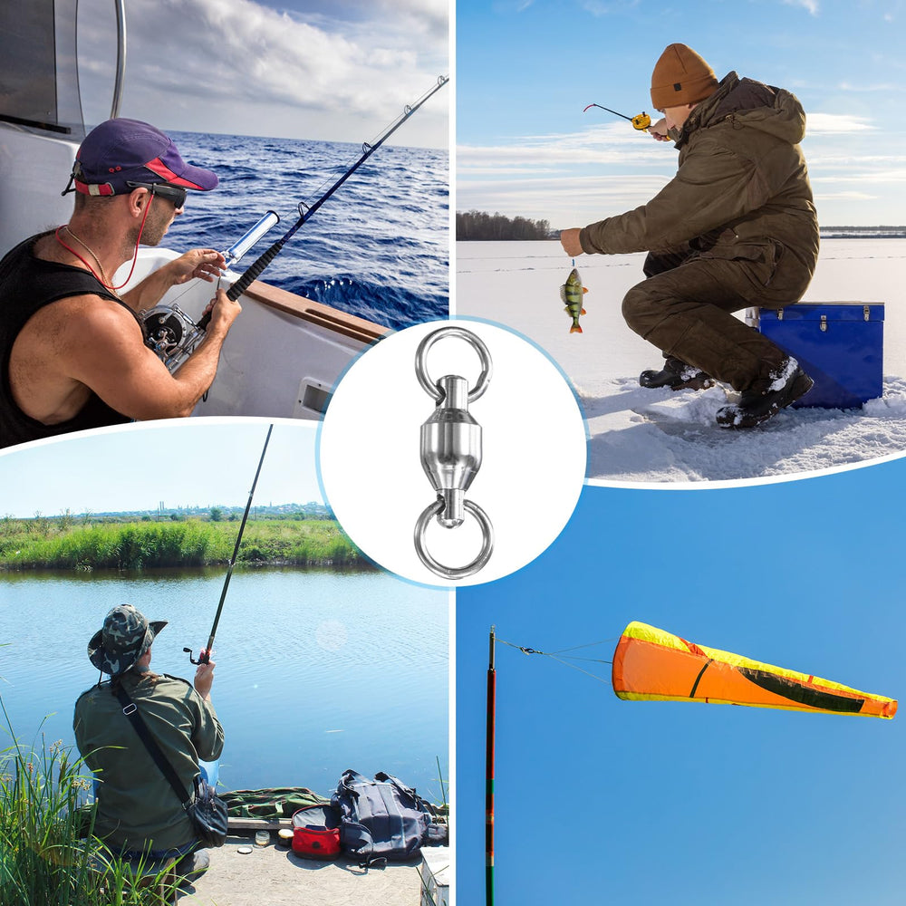 M METERXITY swivel rated to 168 pounds for bigger catches.